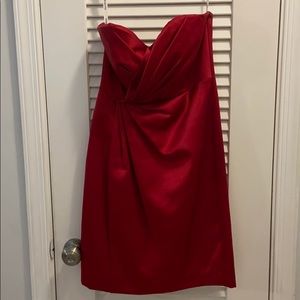 Red short bridal dress